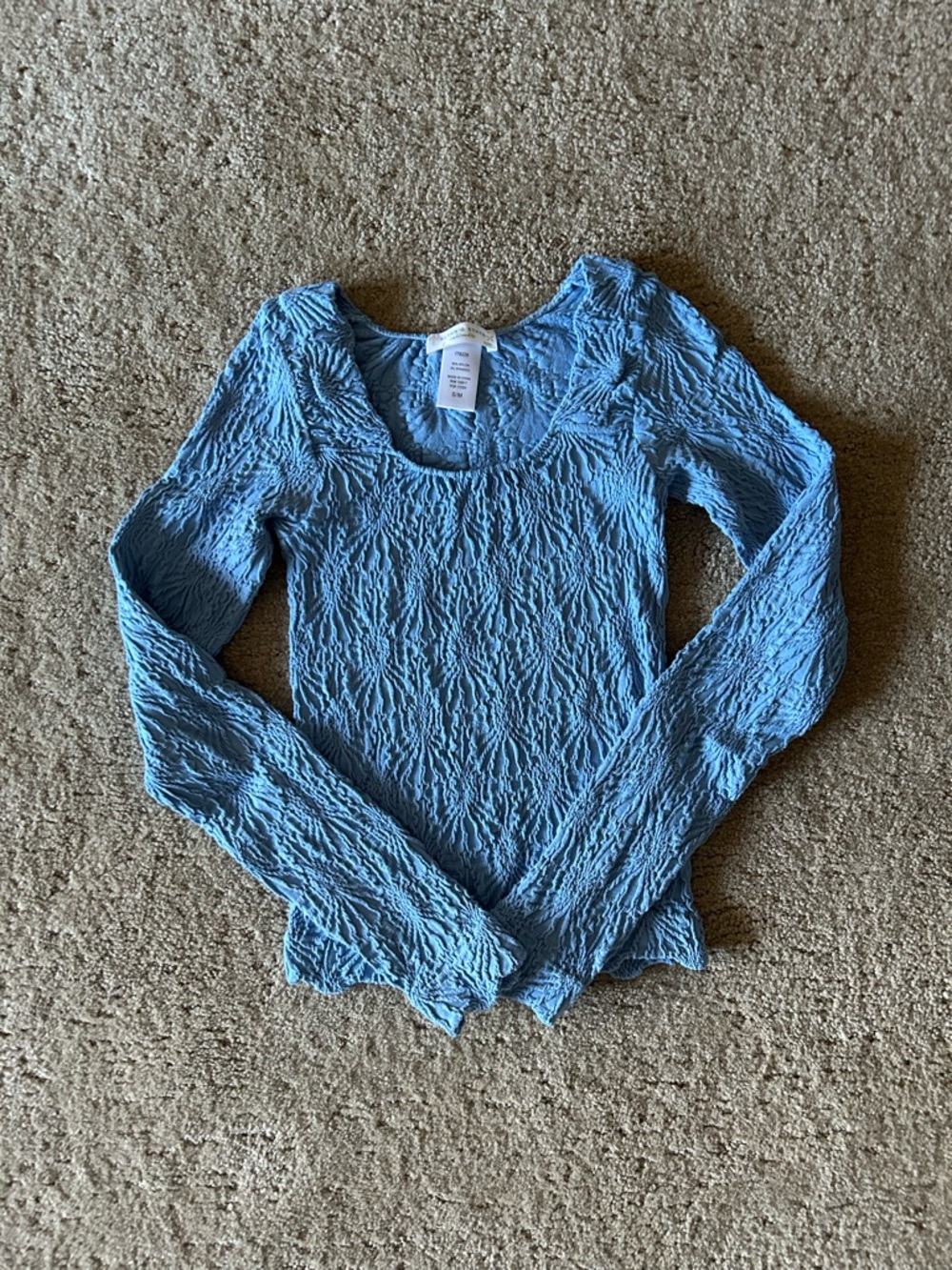 Altar’d State Blue Long Sleeve Top Size S-M
